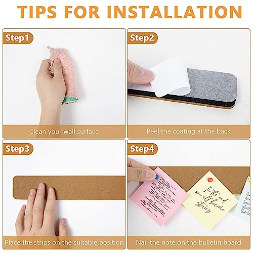 Climberty® Felt Bulletin Board Combo, 5 Brown & 6 Black Boards, 85 Drawing Pins, Self-Adhesive, for Notes, Photos, Planner, DIY, Journaling, Scrapbooking, Wall Decor, Office & Home Use