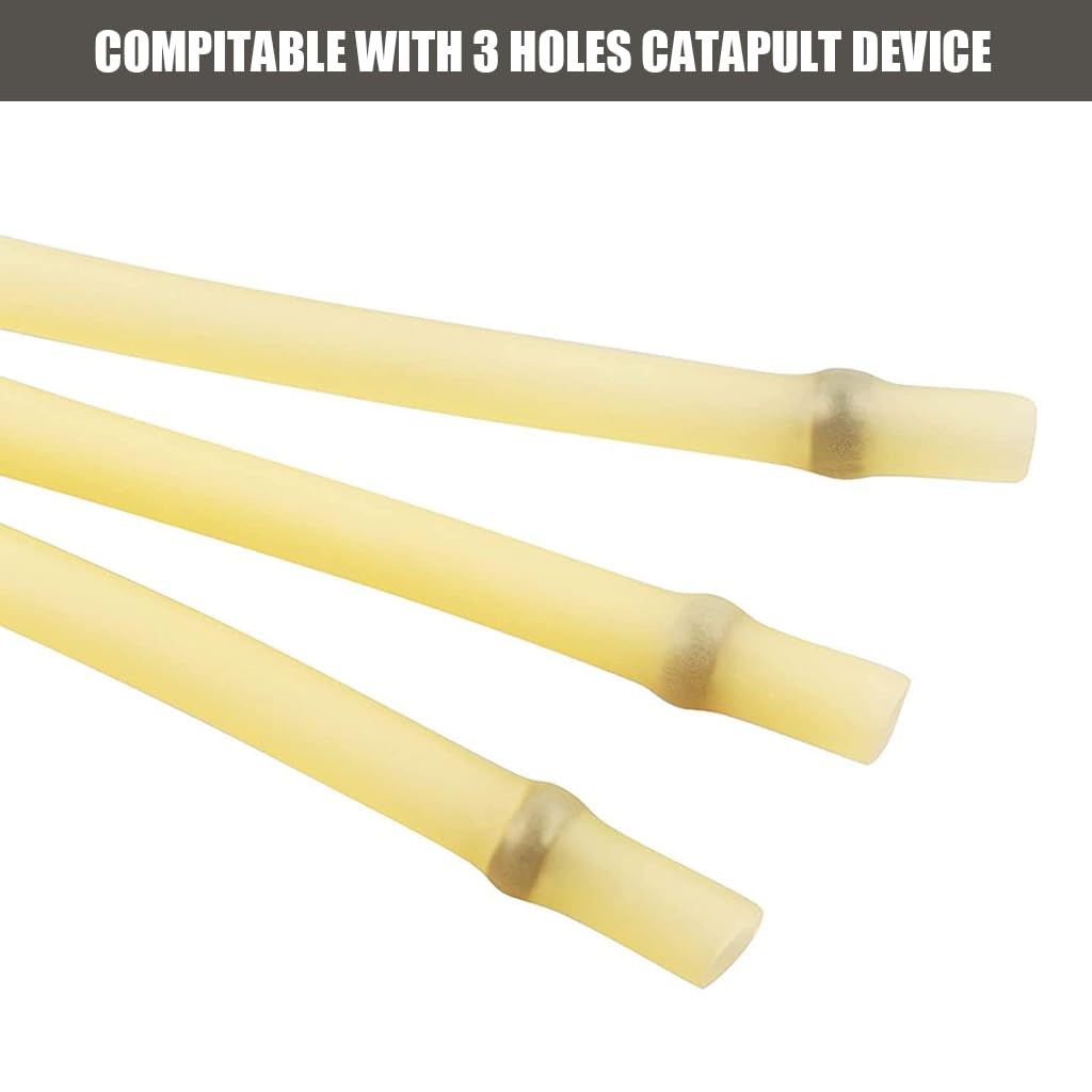 Optifit Elastic Slingshot Rubber Bands 3-string High Elastic Slingshot Rubber Bands Elastic Natural Latex Rubber Catapult Bands