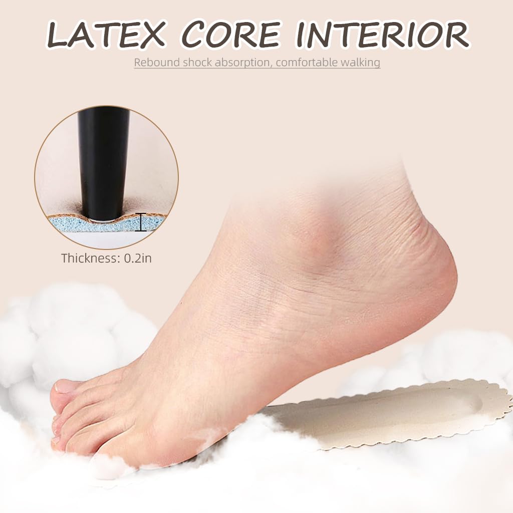 MAYCREATE 2 Pairs High Heel Inserts Arch Support Inserts 3/4 Cushioning Insoles Anti-slip Invisible Inserts Pads High Heel Sole Liners