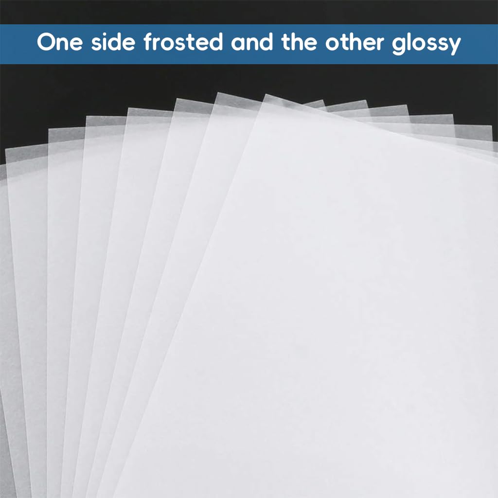 PATPAT 20Pcs Heat Shrink Plastic Sheets 20x14.5cm DIY Art Heat Shrink Sheets Cuttable Translucent Frosted Heat Shrink Plastic Sheets for DIY Bag Charm, Keychain Charm