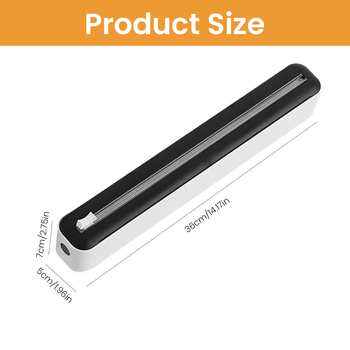 HASTHIP 2 in 1 Food Film Roll Dispenser and Cutter Magnetic Food Wrap Dispenser Bi-Directional Sliding Cutter Kitchen Food Fresh Film Roll Holder for Most 11.81 Width, 1.57 Dia Food Film Roll