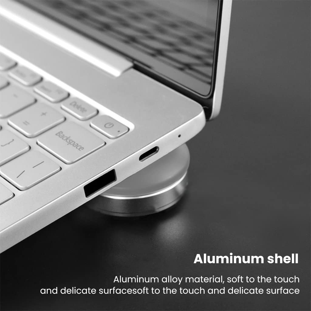 Verilux Laptop Cooling Pad, 2 Pack Portable Laptop Stand Foot for Elevation and Tilt, Providing 8 ° Tilt,Anti-Slip Silicone,Laptop Cooling Stand (Grey)