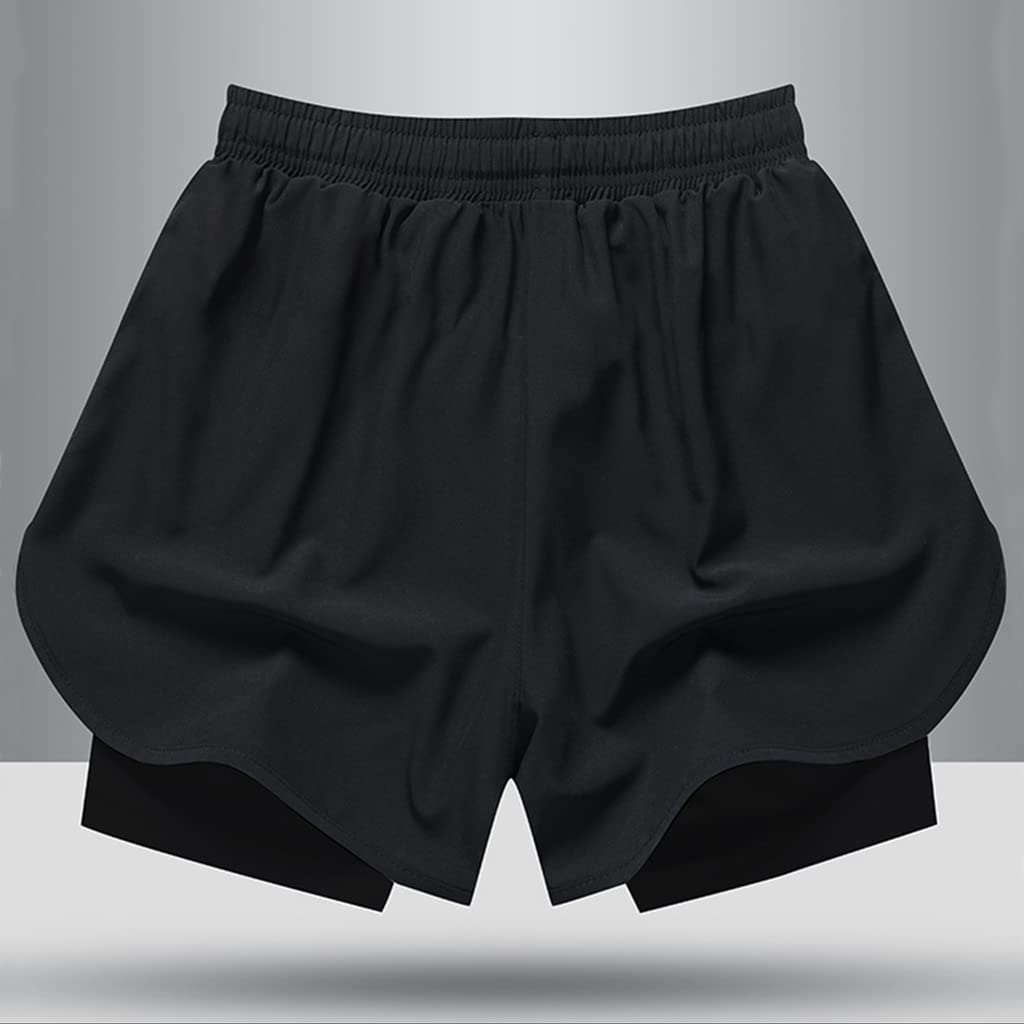 Proberos Swimming Shorts for Men with Pockets, Elastic Double Layer Swimming Trunk, Quick Dry Breathable Shorts, Multi Functional Sport Shorts, Suit for Swimming Running Outdoor Sports