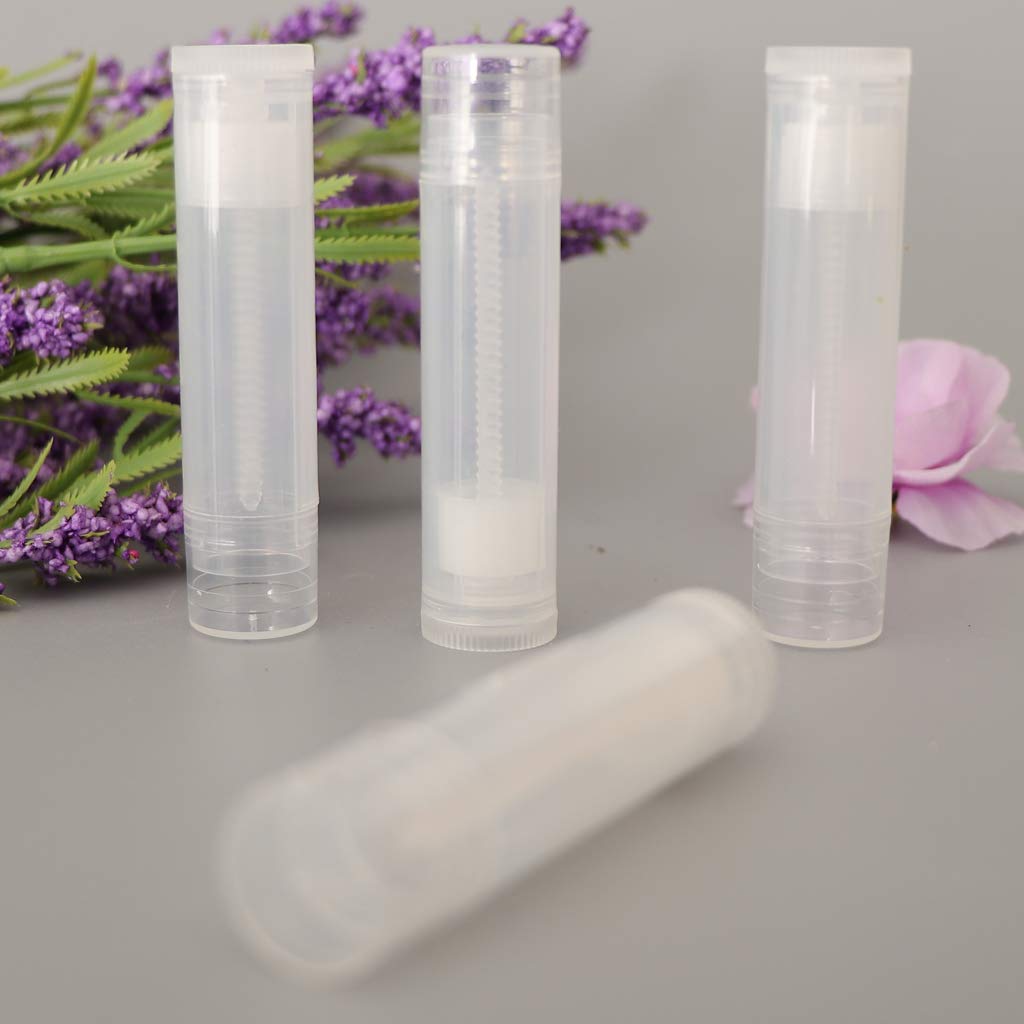 MAYCREATE Phenovo 25 Pieces 5g Clear Empty Plastic Lip Gloss Lip Balm Cream Tubes Lipstick Refillable Bottles Cosmetic Containers Set