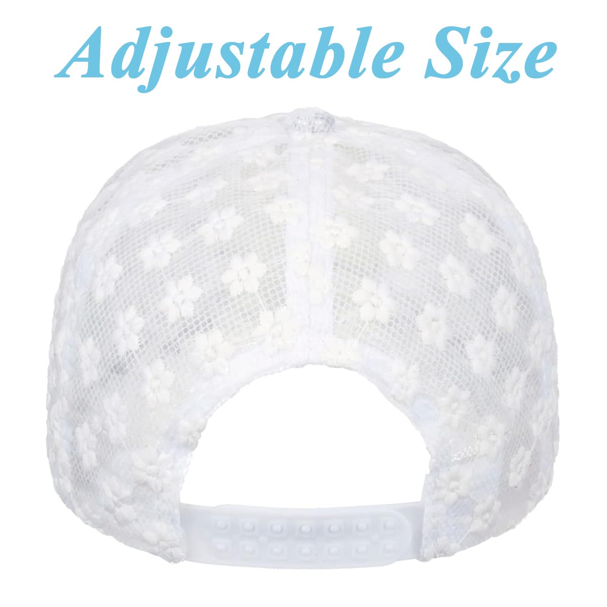 PALAY Lace Cap for Women Summer Flower Embroidery Women Cap Fashion Baseball Cap for Girls Pearl Decor Casual Hat Breathable Lightweight Golf Sport Cap