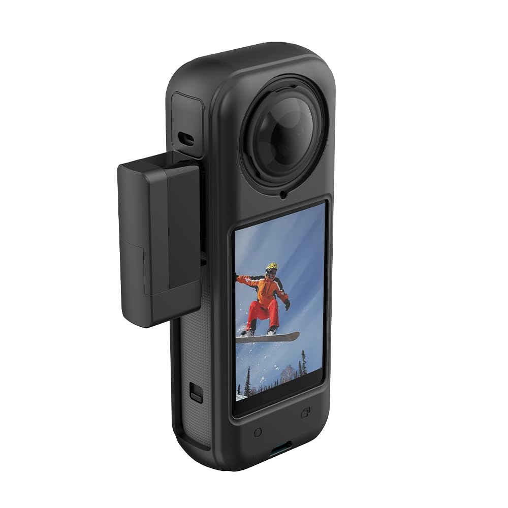 ZORBES Silicone Cover For Insta 360 X4 Silicone Protective Case Anti-Scratch Silicone Cover Anti-slip Snug-fit Silicone Housing Protective Cover for Insta 360 X4 Sports Camera, Not Include X4 Camera