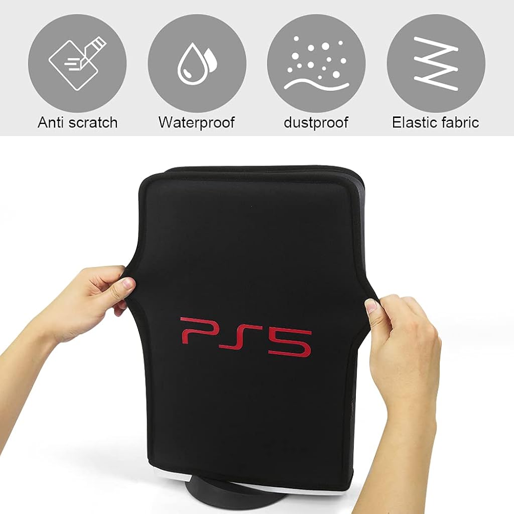 ZORBES Dust Cover for SONY PS5 Console, Dust Proof Cover Protective Case Anti Scratch Waterproof Case for Sony PlayStation 5 Game Console Cover Sleeve for PS5 Accessories Digital Edition&Disc Edition