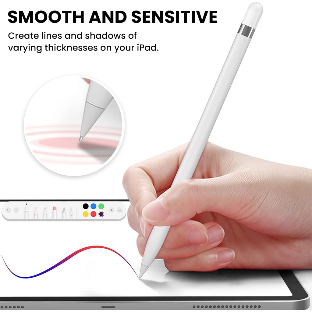 ZORBES for Pencil Tip Replacement Tips for Pencil 1st & 2nd Generation High Sensitivity Pencil Nib, 2Pcs Original Nibs & 2Pcs Metal Pen Nibs Stylus Tips