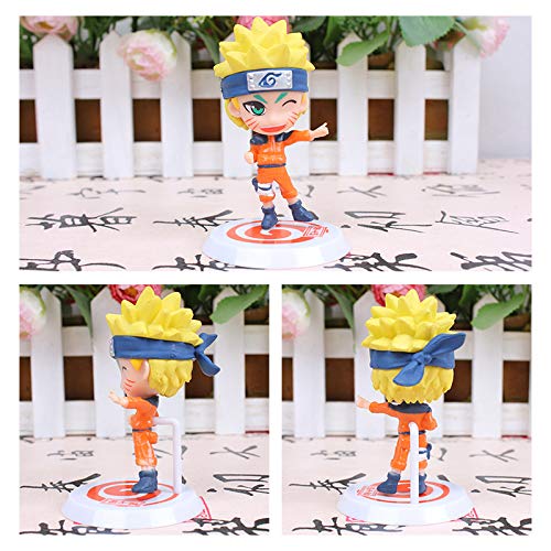 HASTHIP Naruto Action Figures, Anime Naruto Action Figures Set PVC Action Figures Cake Decorating Items Christmas Gifts for Kids Girls Boys
