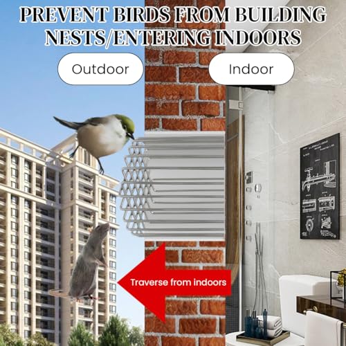 HASTHIP® Drain Pipe Rat Stopper - Rust-Resistant Metal Wire Grid Drain Outlet Stopper for 75-75mm Diameter, Prevents Clogs & Rodent Entry-Metallic