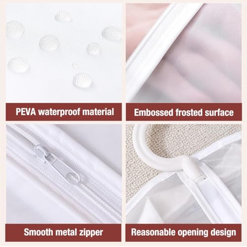 HASTHIP® 5-Piece Suit Cover Set Clear Zippered Plastic Garment Bags for Coat More 60x100cm 2PCS