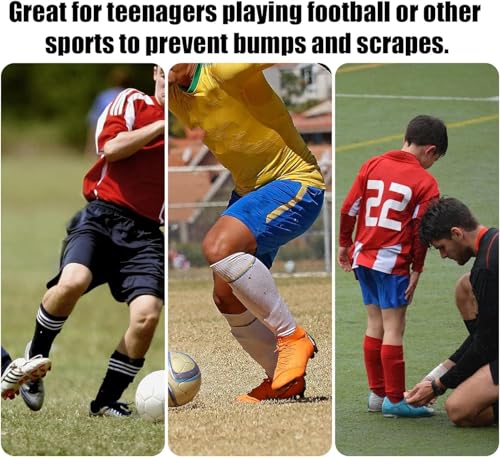 Proberos® Mini Football Shin Pads for Kid Master Edition Shinguards Games Matches Training Basketball Baseball Cycling Light Weight Breathable Guard L 3PCS