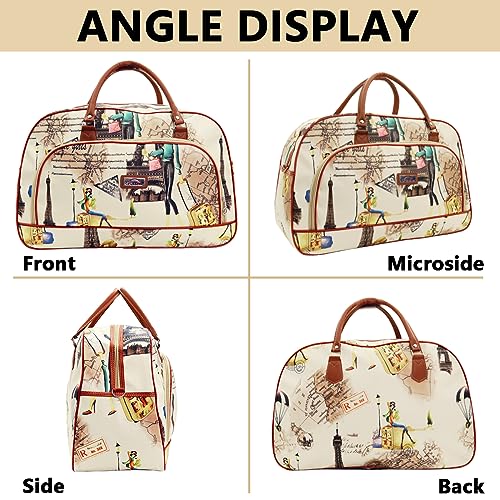 PALAY® Duffle Bags Travel Bags for Women PU Waterproof Large Travel Duffel Bag Carry on Shoulder Bag with Shoulder Strap for Trip X2