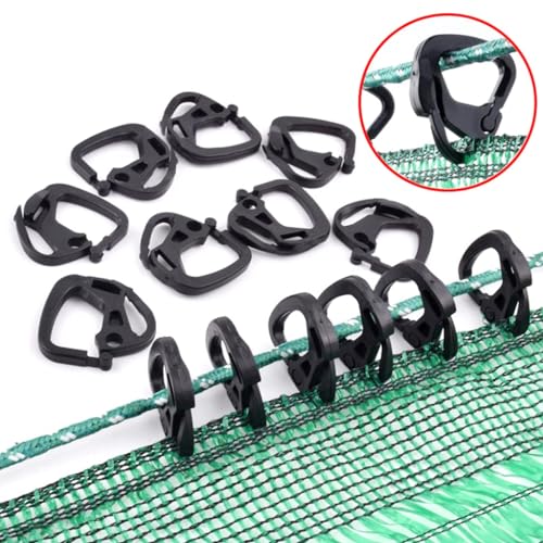 Optifit 30Pcs Plastic Hooks Sun Shade Hanging Clips Plastic Sunshade Clips Universal Sun Shade Hooks for Balcony, Garden, Patio, Camping