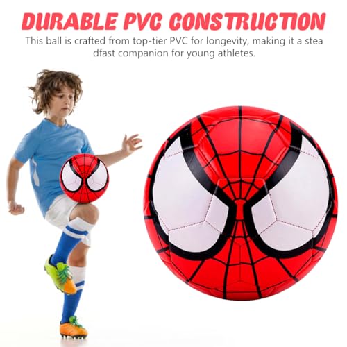 Optifit Kids Soccer Ball, Spiderman Football Toy, 15cm Diameter Mini PVC Soccer Ball Toy for Toddlers, Kids Football Soccer Educational Toy Ball, 4-8 Years Kids Toy Gift Sports (Red)