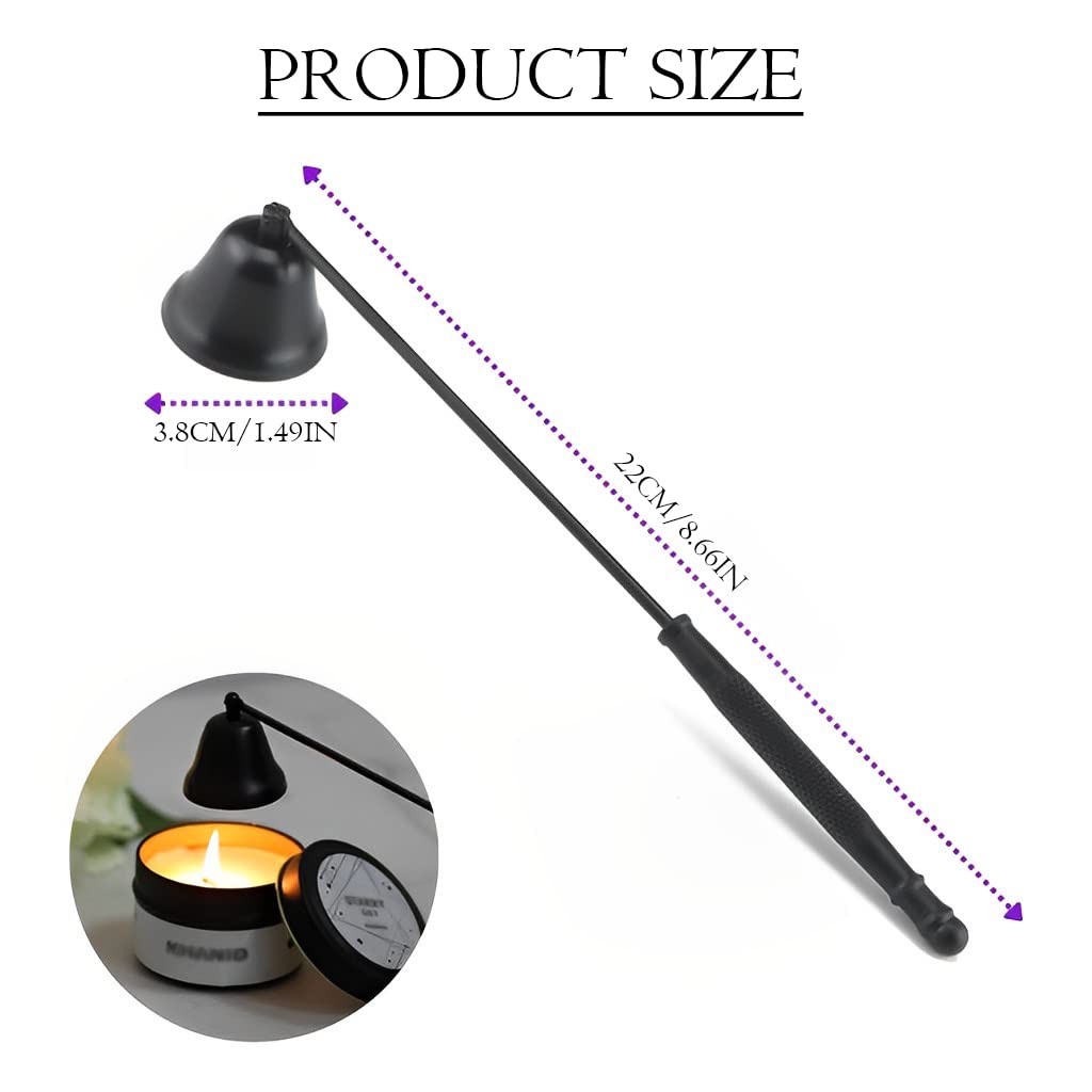 HASTHIP Candle Snuffer with Long Handle, Candle Snuffers Accessory, Candle Wick Snuffer for Putting Out Candles Flame Safely, Aromatherapy Candles, Jar Candles, Candle Lovers