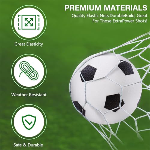 Proberos® Mini Football Goal for Kids with Pump and Ball Set Toddler Net Post Weather Resistant Sturdy PVC Easy Assembly Indoor Outdoor 2 PCS
