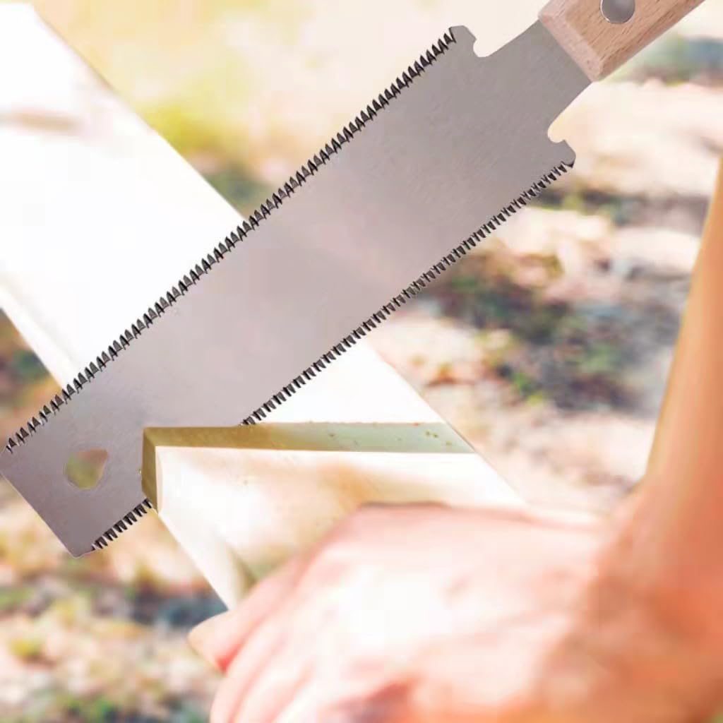 HASTHIP 30cm Hand Saw, Dual Side Small Gardening Hand Saw for Wood Craft, DIY Craft, Gardening, Woodworking, High Cutting Efficiency, Hand-Crafted Tool for Carpenter