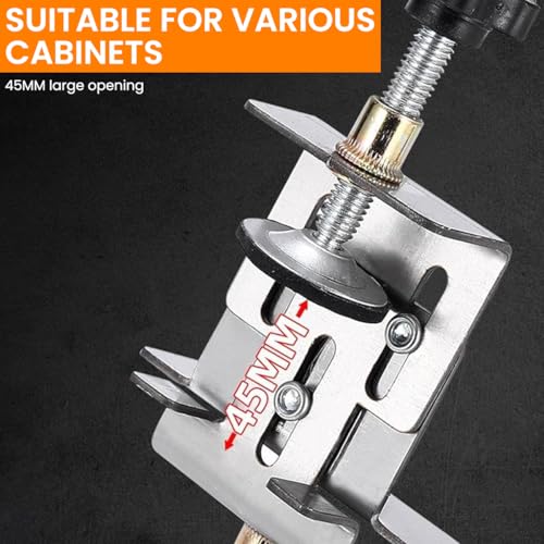 Serplex® Cabinet Door Installation Jig Mounting Tool Adjustable with Support Third Hand Heavy Duty Stainless Steel 3PCS