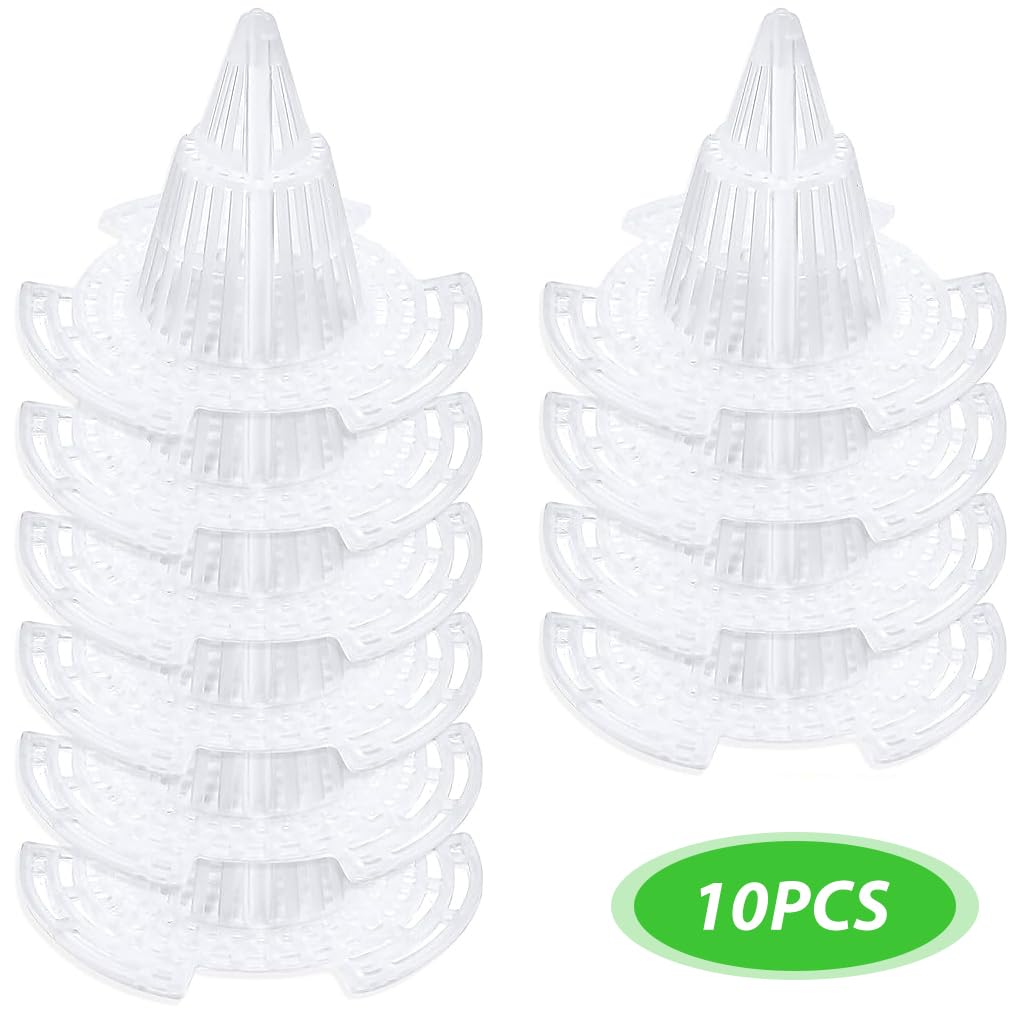 HASTHIP Flower Pot Hole Mesh - 10Pcs Plant Aeration Cone - Soil Air Diffuser Cone for Flower Plant - 7.4cm bonsai pots Drain Hole Cone - Prevent Waterlogging for Bonsai Pot & Succulent Planters