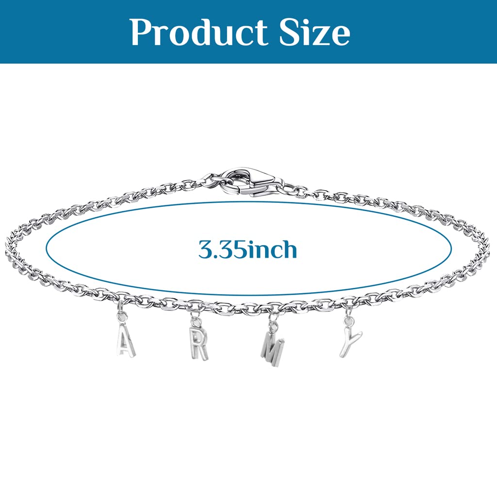 SANNIDHI BTS Kpop Letters Pendant Bracelet Fashion Bangtan Boys Titanium Steel Alphabet Bracelet, Bracelets For Men Fashion Jewelry, Cool Style Jewelry Unisex