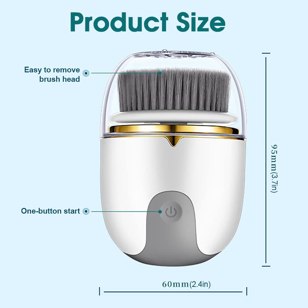 MAYCREATE Electric Face Cleaning Massager with 3 in-1 Detachable Heads, Rechargeable Exfoliating Deep Cleaning Wash Face Cleanser Brush, Face Scrubber for Women Deep Skin Cleaning