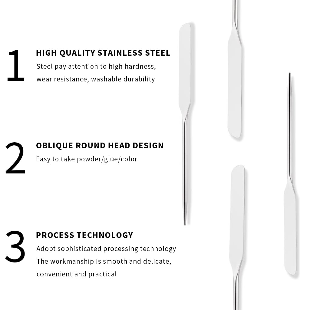MAYCREATE Makeup Spatula & Palette Set, Stainless Steel Spatula and Clear Acrylic Foundation Palette Combo, Beauty Cosmetic Makeup Tool, Spatula with Protective PU Sleeve
