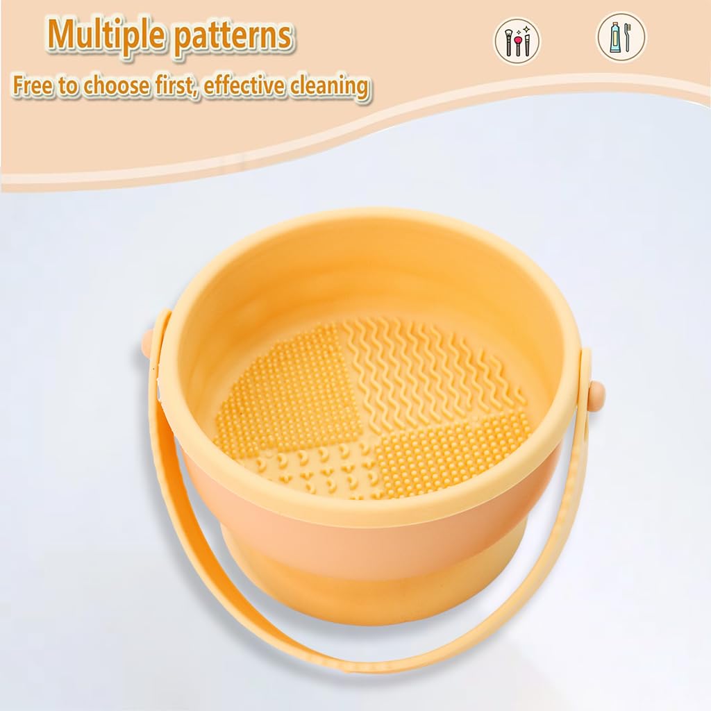 HANNEA Makeup Brush Drying Rack 2 in 1 Makeup Brush Hanging Drying Rack with Handle Makeup Sponge Storage Drying Holder Large Capacity Silicone Makeup Brush Hanging Drying Rack