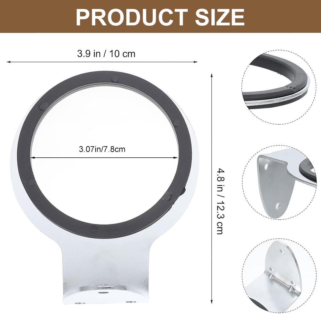ZIBUYU Hair Dryer Holder Wall Mounted Hair Dry Rack Bathroom Organizer Universal Hair Dryer Rack Ring Holder Stainless Steel Hair Dryer Organizer Rack for Most Hair Dryer