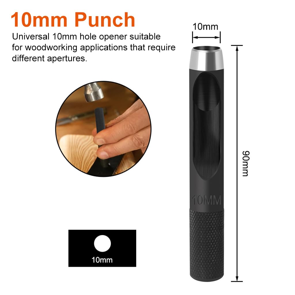 Serplex 10Pcs Wood Countersink Drill Bit Set, 5Pcs Countersink Drill Bit with 5Pcs Extra Pilot Drill Bit, Tapered Drill Bits with 5/16