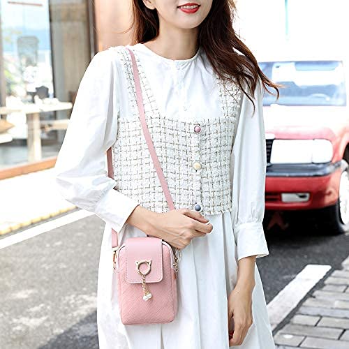 PALAY Small Cross Body Bag, Multifunction 3 Layer Mini Crossbody Shoulder Bag Phone Purse Armband with Headphone Port for Teens Girls Ladies Women (Multi-color4)