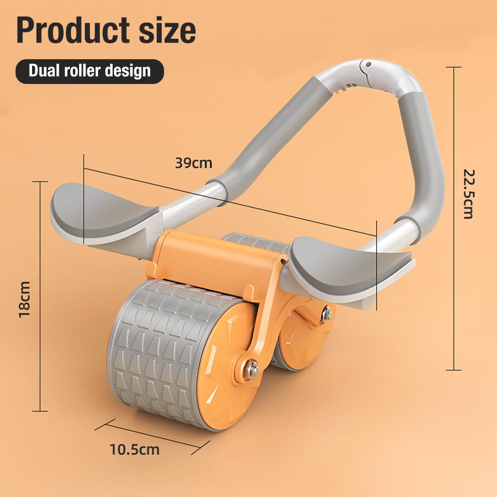Proberos Ab Roller Set with Silent Knee Pad Mat for Exercise Gym, Premium Abdominal Abs Roller for Core workout, fitness & Exercise, Abdominal Exercise Machine and Plank Roller