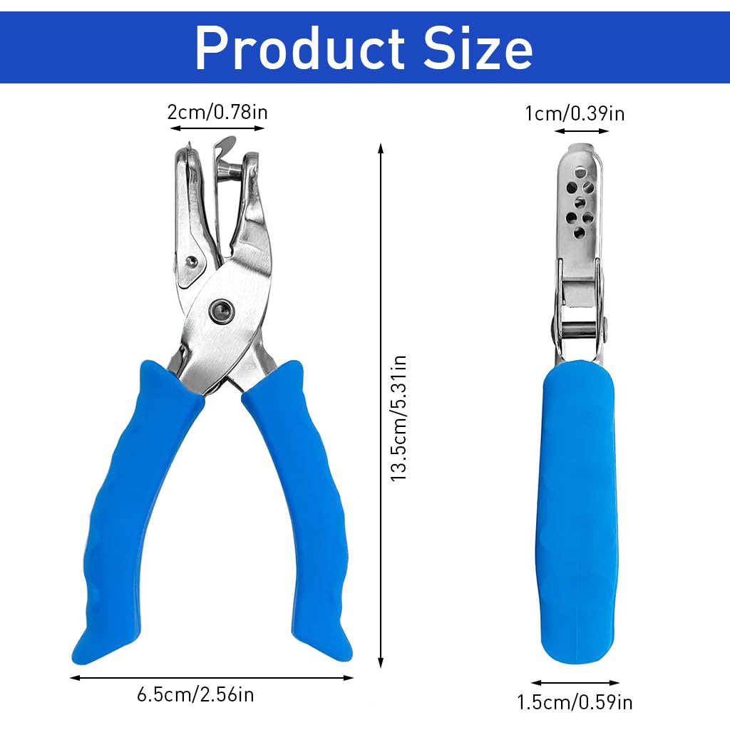 Supvox Single Hole Punch Paper Punch 1/4'' Paper Hole Puncher Rubberized Handle Small Hole Puncher for Inserting Papers into Binders, Scrapbooking, Fastening Pages