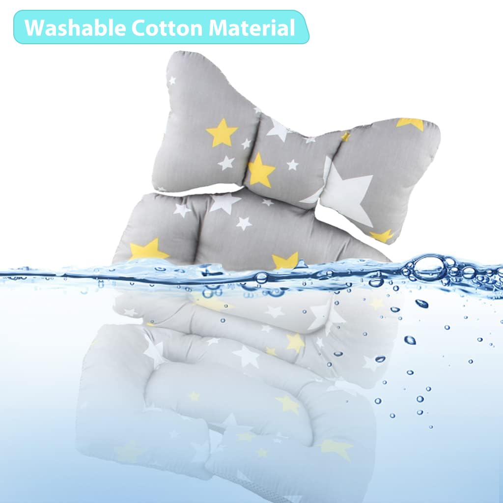 ZIBUYU Baby Stroller Seat Cushion Pushchair Seat Liner 3D Air Mesh Pram Soft Baby Stroller Cushion Seat Pad Star Print Baby Stroller Cushion Pad Stroller Accessories for Baby (Universal Fit) - Grey