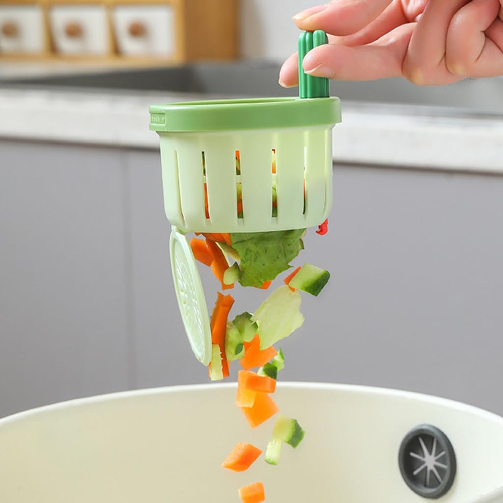 HASTHIP Kitchen Sink Drain Strainer Creative Cactus Sink Drain Strainer Removable Sink Drain Strainer with Openable Bottom, One Button To Release Universal Sink Drain Strainer Prevents Clogging