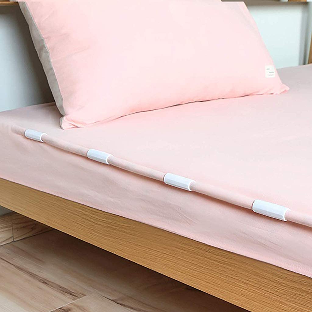HASTHIP 10pcs Sheet Clips Fastener Sheet Holders Keep The Bed Sheets Smooth and Tight Fit for Various Mattresses with Raised Edge (White)