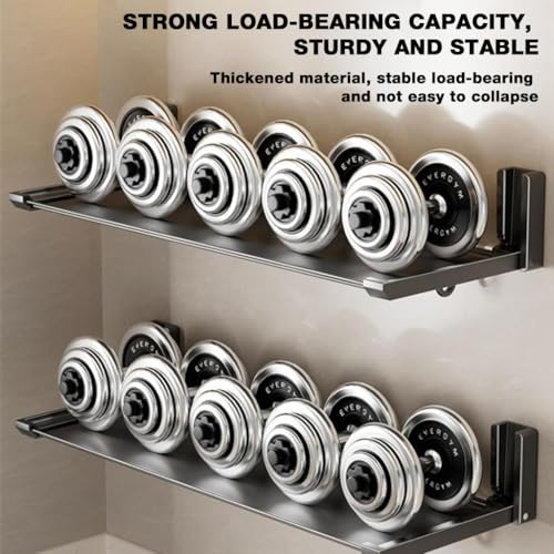 HASTHIP® 1pc Foldable Aluminum Kitchen Rack - Wall-Mounted, Punch-Free, Ideal for Seasoning Jars and Food Prep, Space-Saving Design for Modern Kitchens