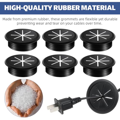 Serplex® 18PCS Desk Cable Grommets 2.36 Inches Circular Multi Management Organizer Office Decorative for Power Cords