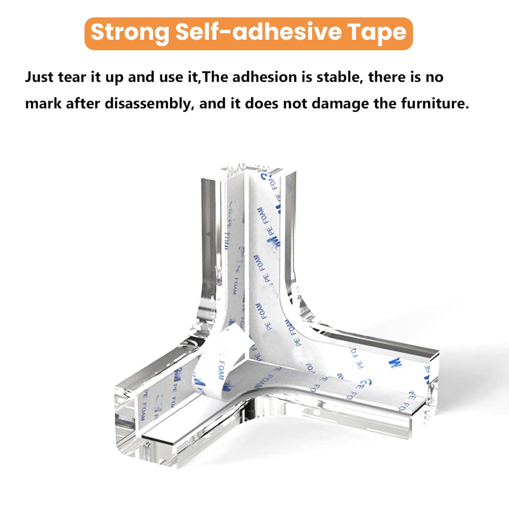SNOWIE SOFT 10pcs Safety Table Corner Protector-PVC Self-Adhensive Round Edge Table Corner Guard for Table, Furniture,Sharp Edges Baby Anti-Collision Corner Guard Proofing Corner Guards