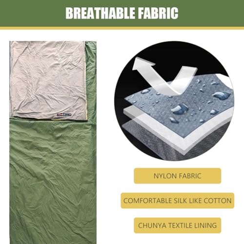 Proberos Camping Sleeping Bag, Ultralight Cotton-filled Thermal Sleeping Bag for Outdoor -3°C-15°C Temp, Thermal Sleeping Bag Travel Accessory for Camping, Hiking, Trekking, 75x190cm