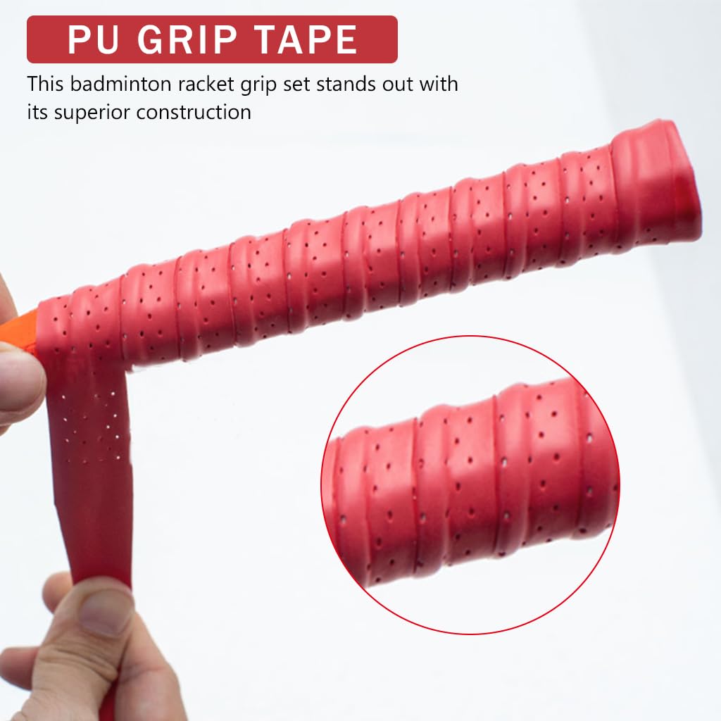 Proberos 5 Rolls Badminton Racket Grip, Sweat Absorption Badminton Racquet Replacement Cushion Grip, Color Anti Slip Overgrips for Racket Sports Pickleball Racket Tennis Racket Fishing Rod