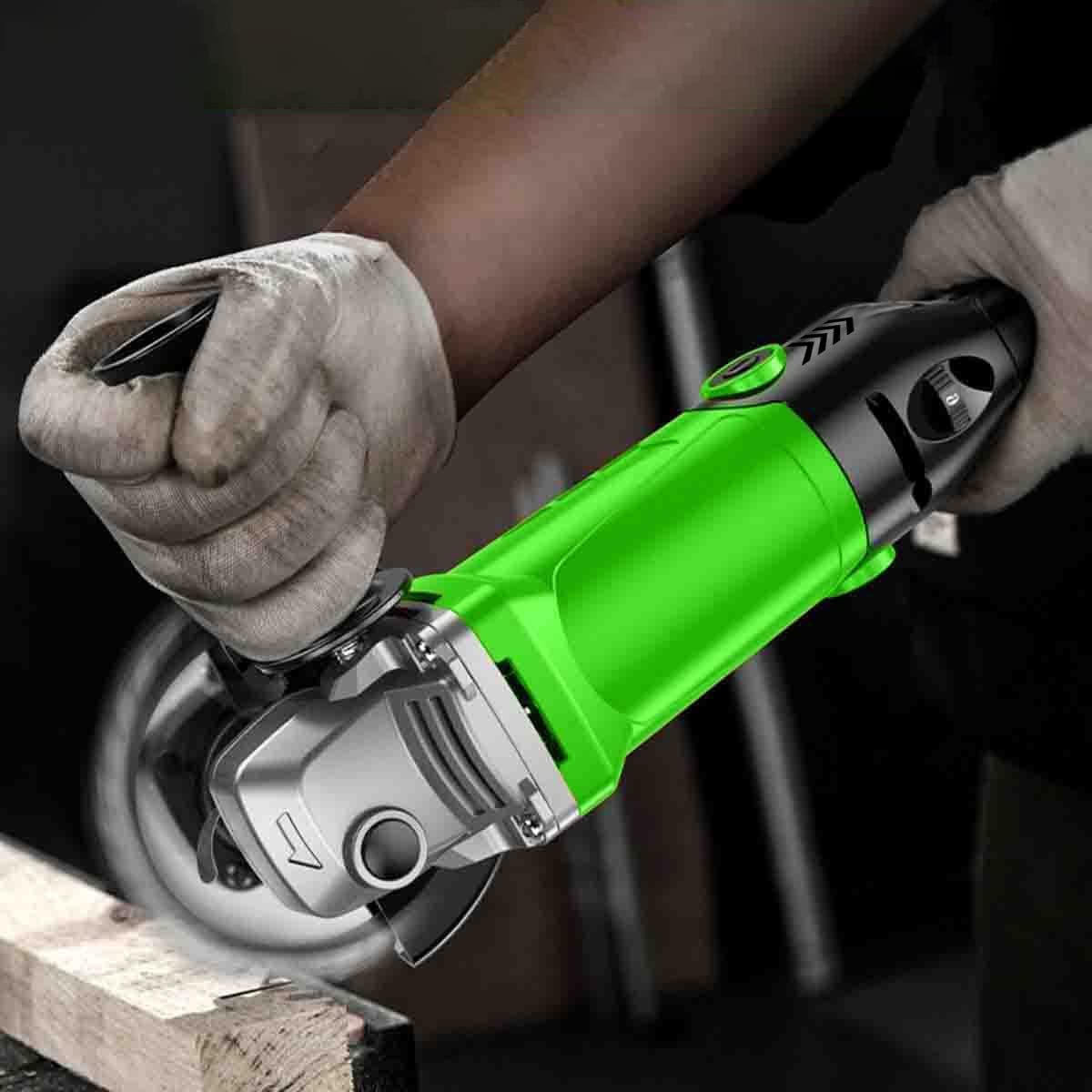 Serplex 850W Angle Grinder Machine for Grinding, Polishing and Cutting, Load 2000W Grinders Power Tools, 6 Speeds 11000 RPM Electric Metal Grinder with Handle, Wheel Guards, Etc