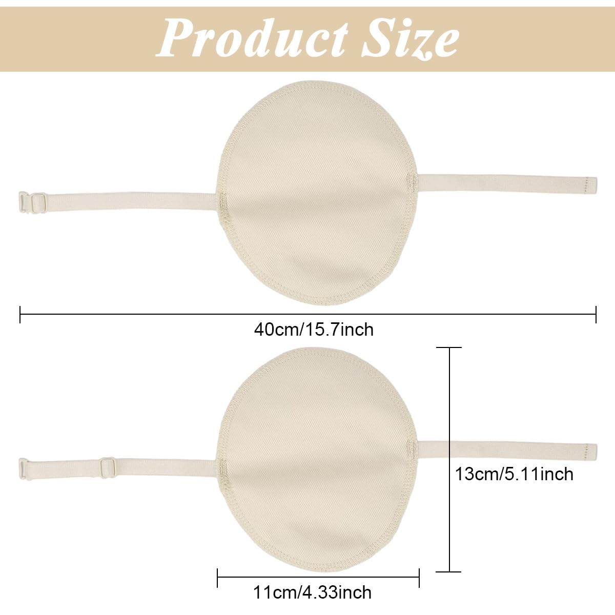 MAYCREATE 2Pcs Sweat Pads for Underarms Women, Anti-slip Armpit Pads for Women Men, Sweat Absorbing Quick Dry Underarms Pad for Women, Washable & Resuable - Beige