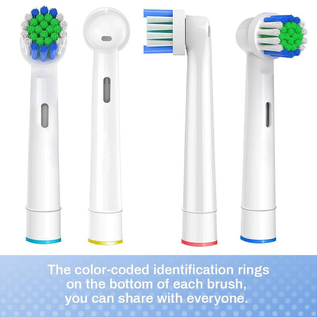 MAYCREATE 4Pcs Electric Toothbrush Replacement Heads for Most Braun Electric Toothbrushes Soft Dupont Bristles Electric Toothbrush Replacements