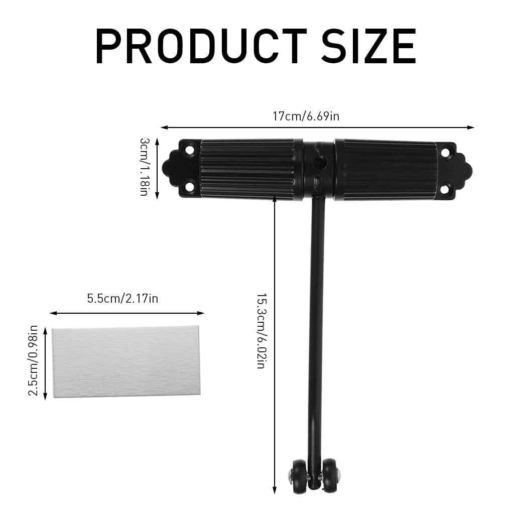HASTHIP Zinc Alloy Door Closer, Automatic Safety Spring Door Closer, Adjustable Closing Door Hinge, Quiet Door Closer for Wooden Door, Metal Door, Security Door, Weight Up to 60 Kgs (Black)