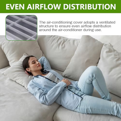 HASTHIP® Dust Cover for Air Conditioner Floral Lace 1-1.5p Split Full Coverage Inner AC Dust Proof Even Airflow Distribution Hand Washable Reusable 3 PCS
