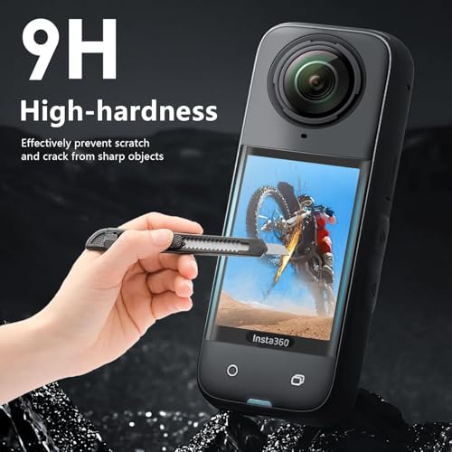 ZORBES® 4PCS Screen Protector for Insta360 X5 Tempered Glass LCD Display Film Protective Cover Ultra HD 9H Hardness Scratch Resistant