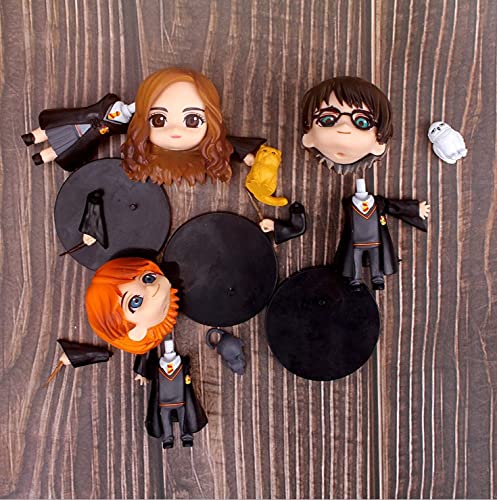 HASTHIP Harry-Potter Character With Pet Action Figures Toy, Collectible Showpiece, Perfect For Gifting, Showpiece, Home Decor (Height - 10 Cm) - 3 Pieces Set