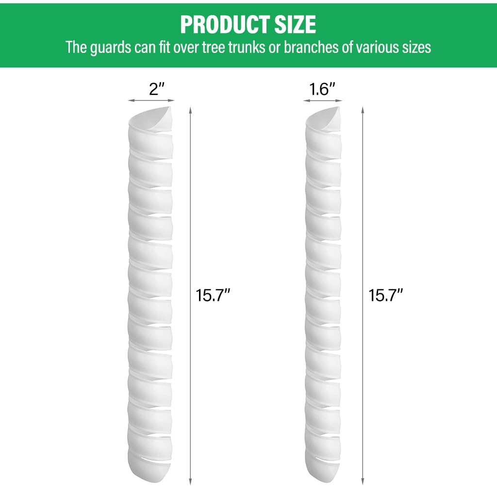 HASTHIP 2Pcs Saplings Protector Plastic Tree Guards Tree Branch Protector 15.7 Inches Protector for Saplings Spiral Tube Wraps Saplings Guard Plastic Saplings Tree Guards