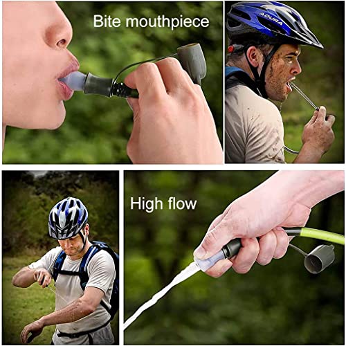 Proberos® 3L Foldable Hydration Bag with Straw Water Bladder BPA Free Leakproof Pack for Cycling Traveling Hiking Camping Treking 3 PCS